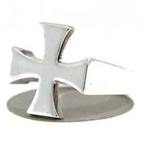 Inel Argint Crucea Templierilor - Curaj si Onoare