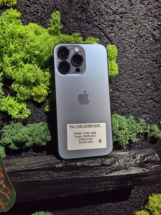iPhone 13 Pro 128gb Sierra Blue Neverlocked Bat 100%/Fact+Garantie