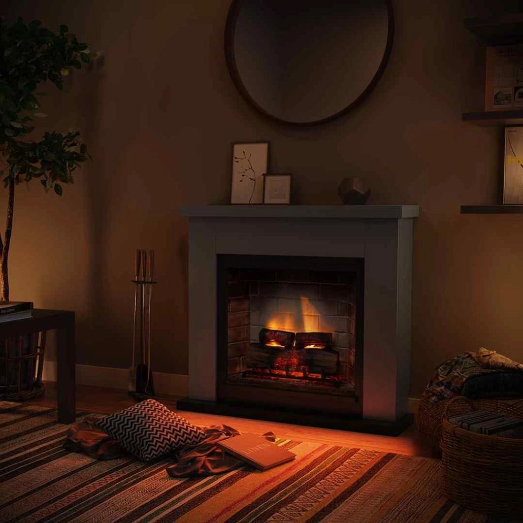 Frode Solid Grey semineu electric PowerFlame 2