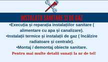 Instalator autorizat Tehnico sanitare si de Gaz