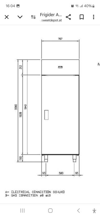 Dulap frgorific Afinox 1150 euro negociabil.