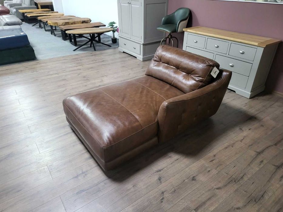 Кафява кожена лежанка - 100 % естествена кожа