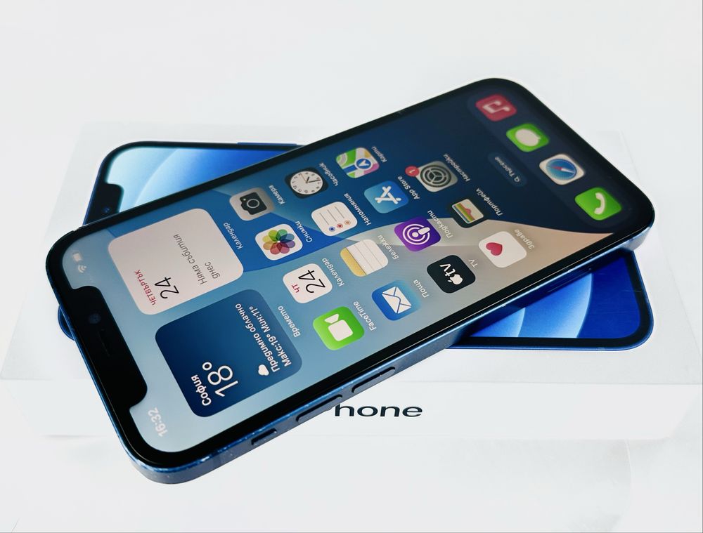 Apple iPhone 12 128GB Blue Отличен! Гаранция!