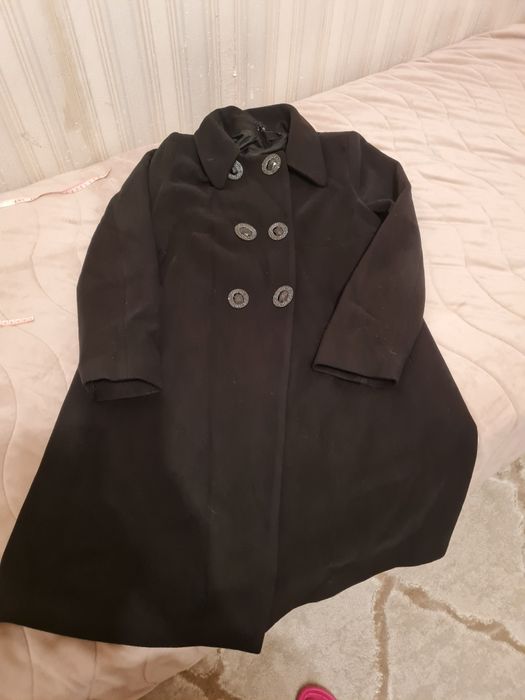 Дамско черно палто