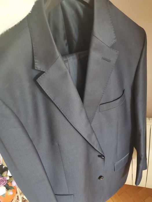 Луксозен мъжки костюм Kiğılı голям номер САКО и ПАНТАЛОН тъмно син