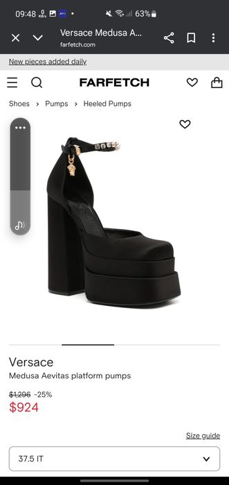 Туфли Версаче на каблуках