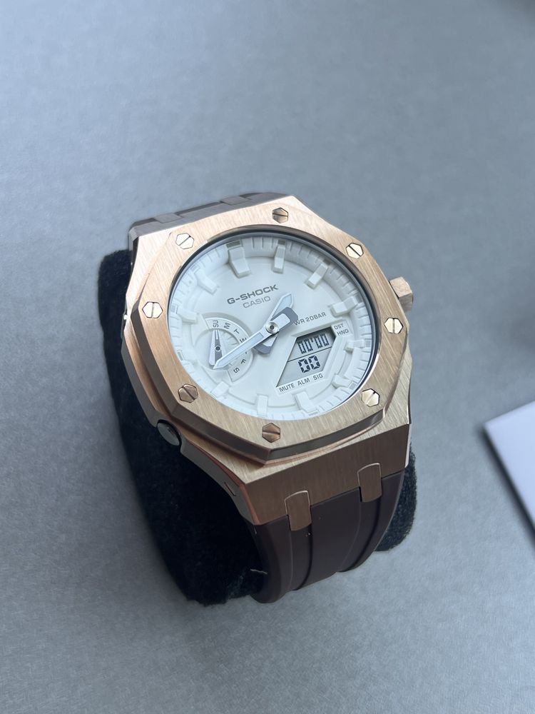 Casioak / Casio G-Shock GA-2100 Mod Rose Gold/Brown