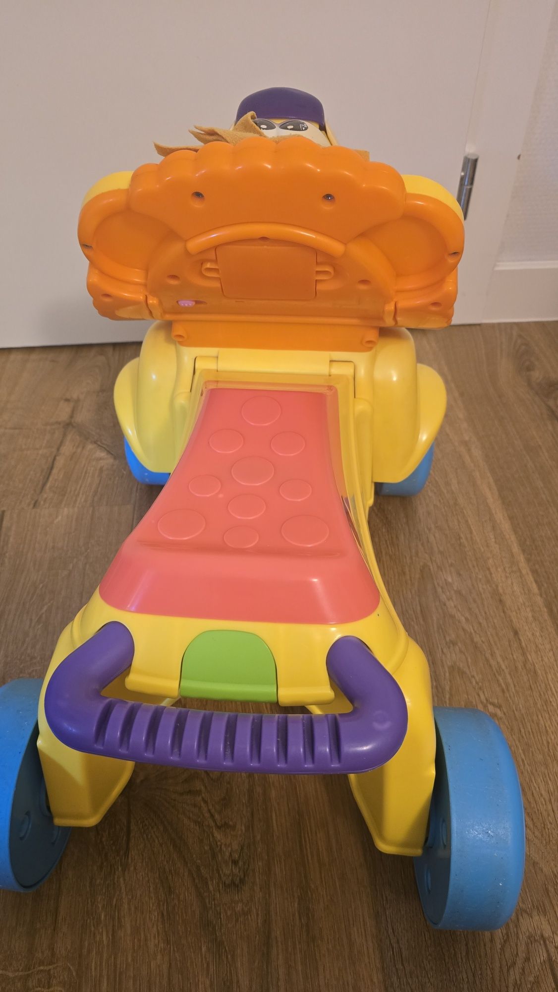 Fisher price лъвче за бутане с крачета със светещ нос и музикално с мн