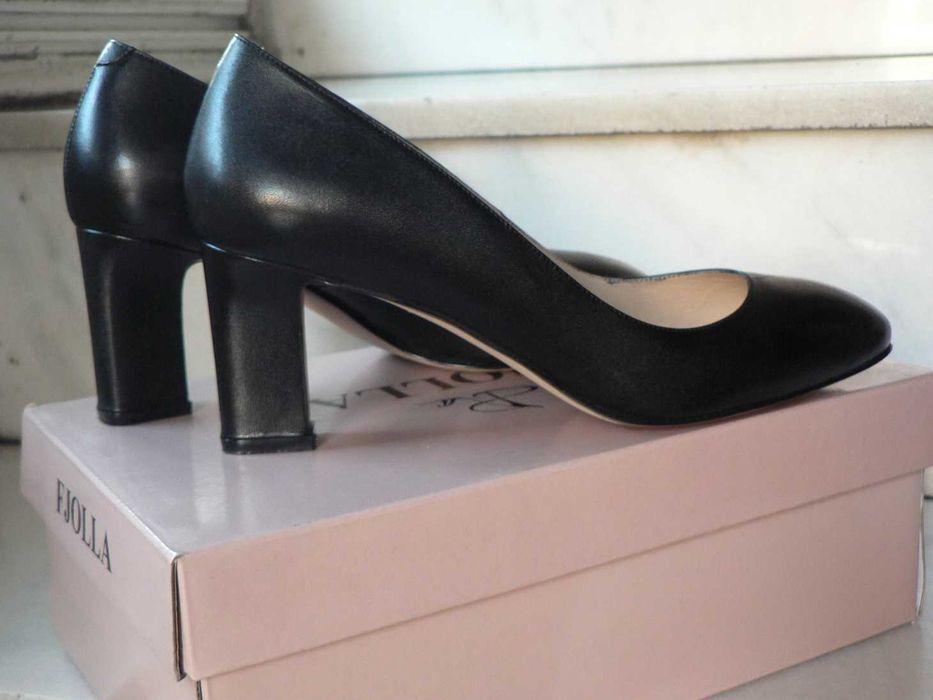 Pantofi din piele neagra pentru dama