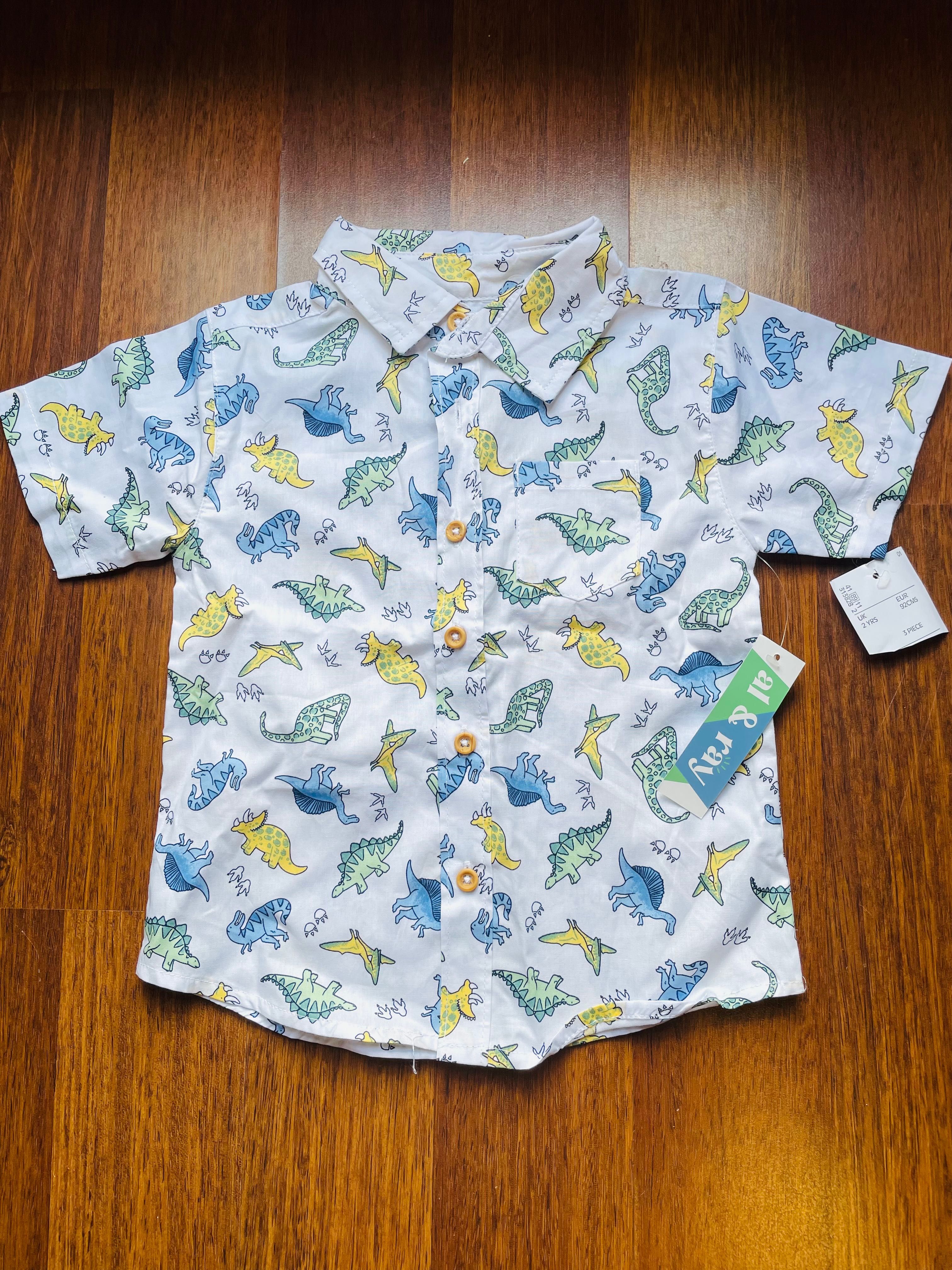 Детска чисто нова риза с динозаври