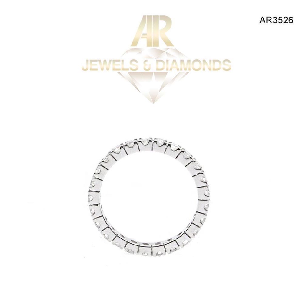 Inel Aur Alb 18K cu Diamante mode nou deosebit ARJEWELS