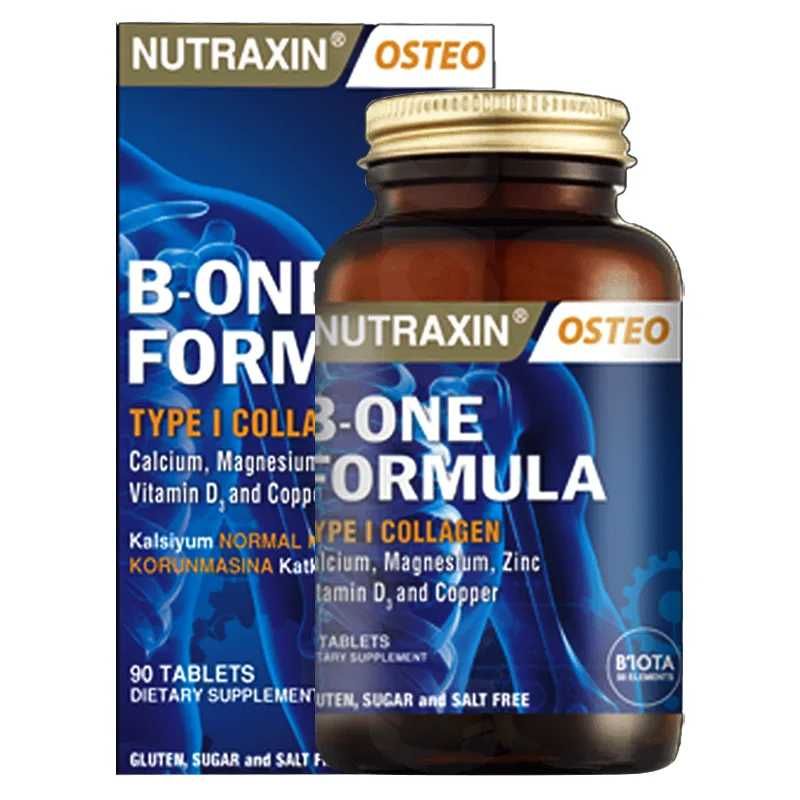 Nutraxin B One Formula Calcium, Кальций с Коллагеном 90 таблеток