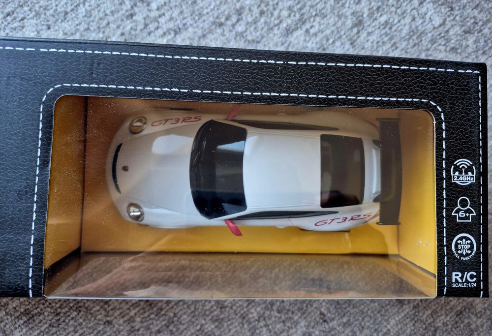 Mașinuță Rastar RC – Porsche 911 GT3 RS, alb, 1
