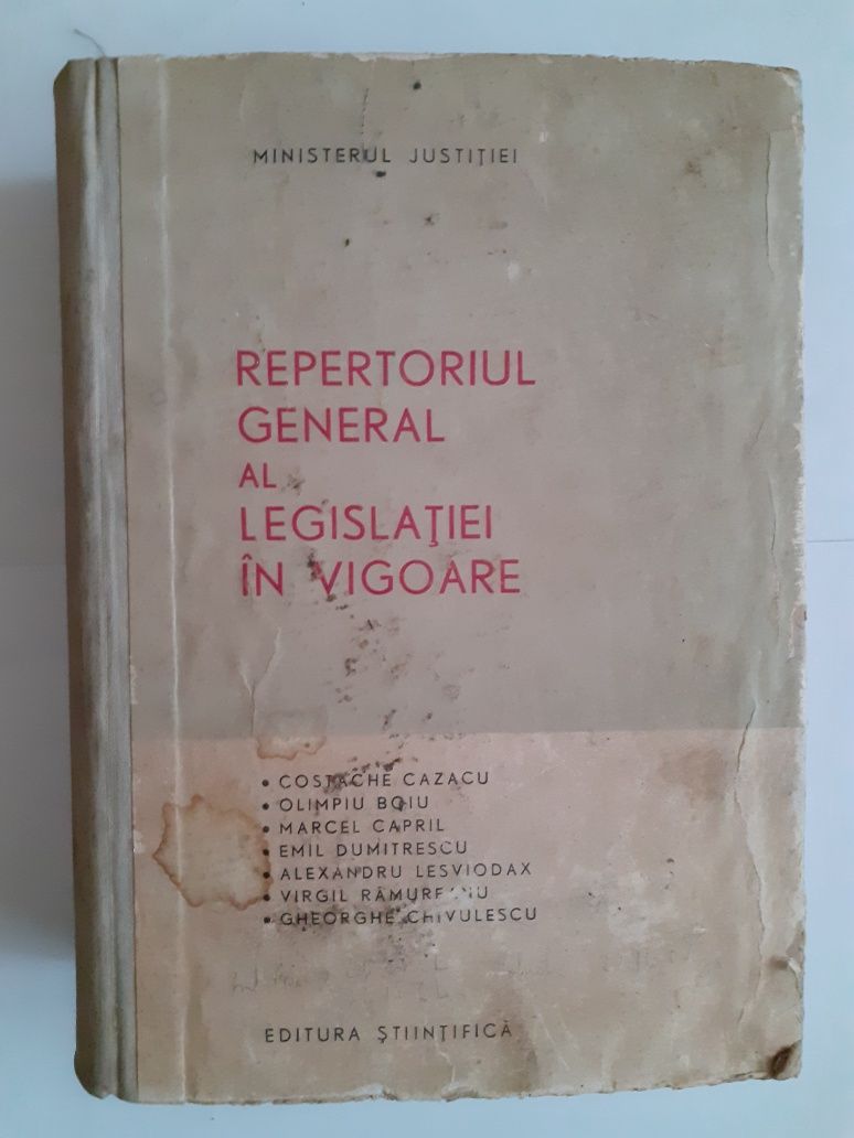 Repertoriul general al legislatiei in vigoare editura științifică 1966