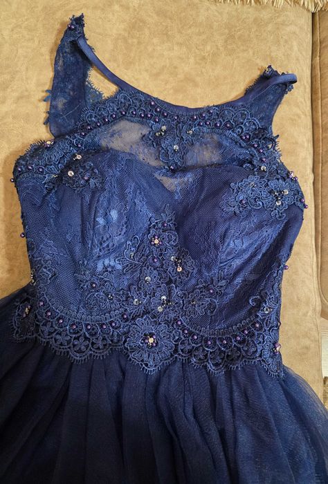 Дамска рокля в тъмно син цвят. Размер S