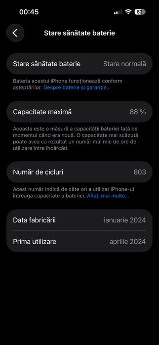 iPhone 15 PRO, 256 Gb, baterie 88%, Full Box, stare CA NOU/ Schimb