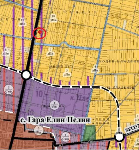 Продавам парцел на главен път III - 105 в землището на град Елин Пелин
