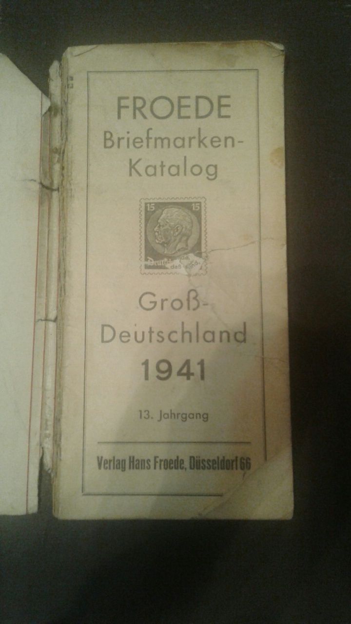 Каталог почтовых марок гитлеровской Германии выпуска 1941 года
