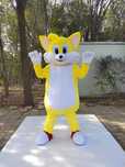 Costume Mascote delux prietenului Sonic Tails galben nou