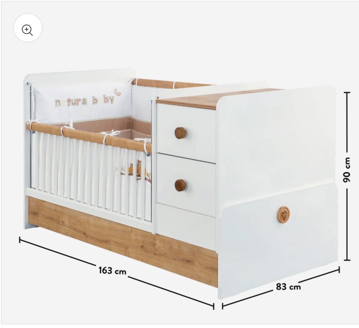 Трансформираща бебешка кошара CILEK Natura Baby St (75/160см)