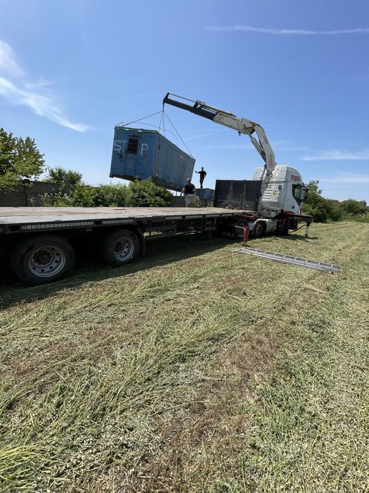 Servicii macara si transport platforma 13m, transport agabaritic