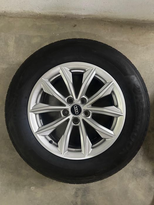 Set jante originale Audi 5x112 + anvelope vară 235/55 R17