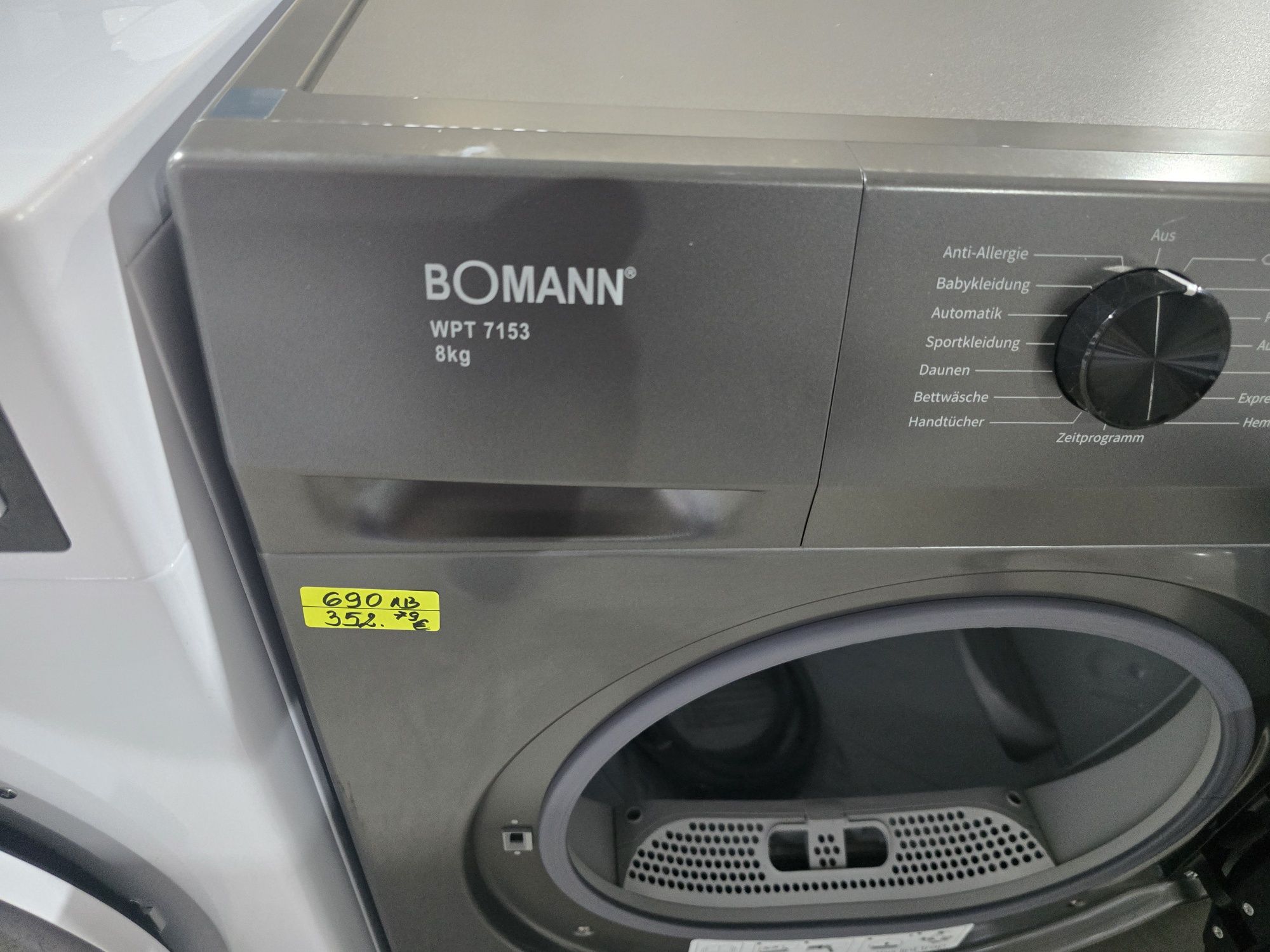 А++Нова сушилня с термопомпа Bomann 8 кг инокс