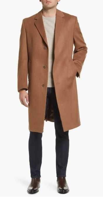 Palton slim M L XL premium SELECTED Home NOU lana moale camel
