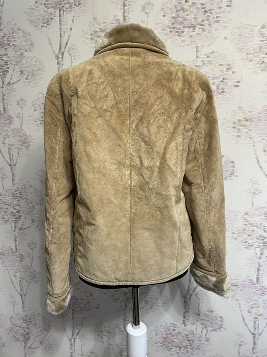 Geaca de piele intoarsa cu blana Naf Naf L/M