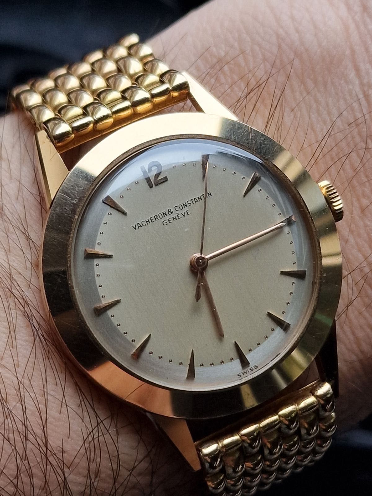 Vacheron Constantin 18к златен мъжки часовник от 50те. Jumbo версия