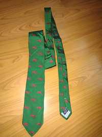 Cravata Gant 100% matase verde cu rosu made in Italy