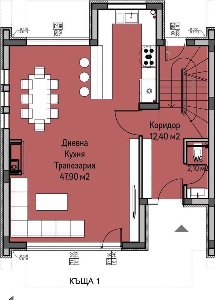 Продава се Къща в с. Панчарево, Област София-град - 261 кв.м за 1896 €/кв.м - Снимка #15