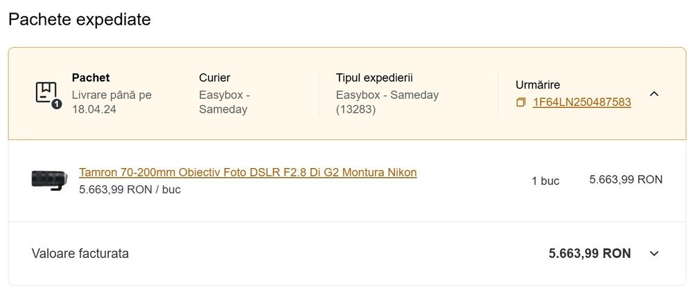 Tamron 70-200mm Obiectiv Foto DSLR F2.8 Di G2 Montura Nikon