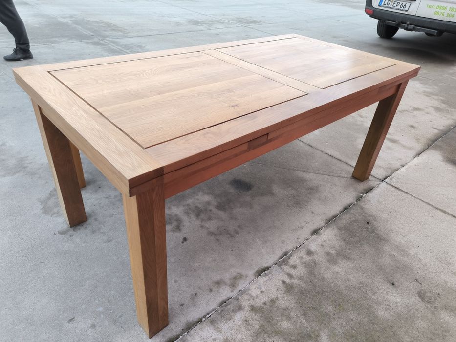 Масивна маса от Дъб+ пейка 2.80м