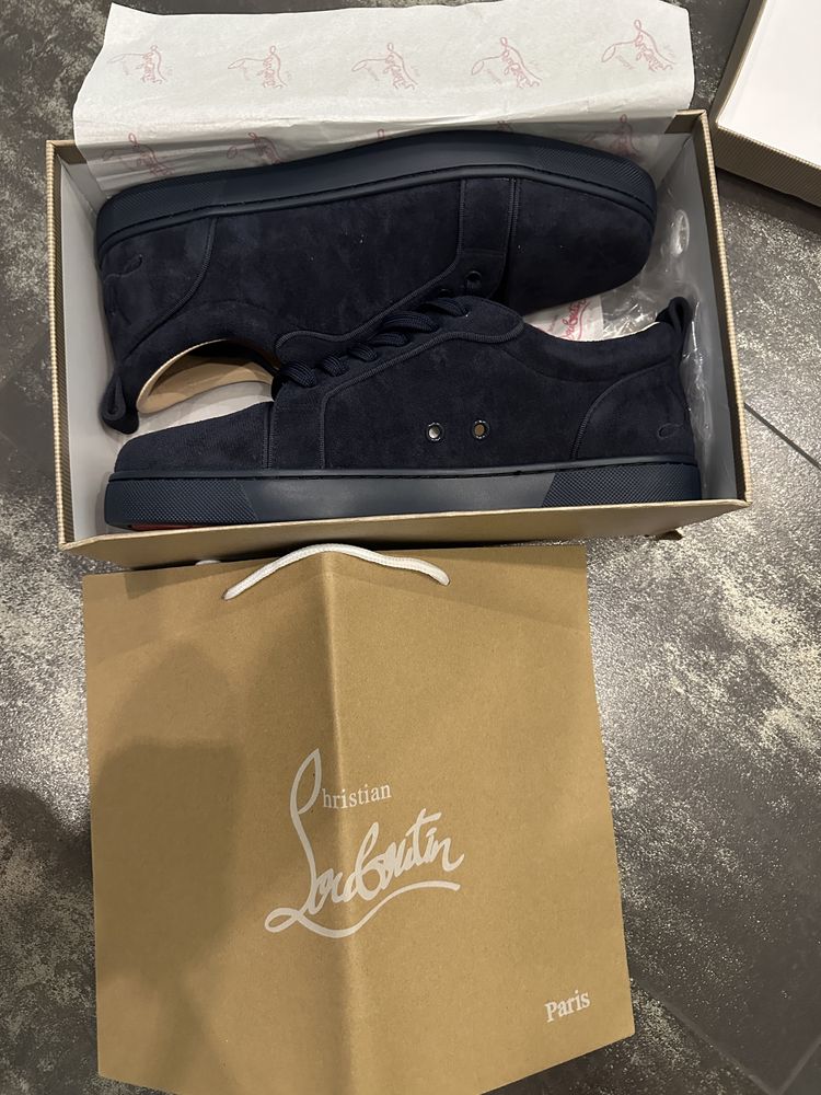 Christian Louboutin 45 номер тъмно-сини, оригинални обувки
