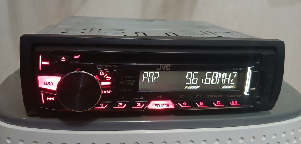 Ресийвър JVC радио диск флашка аукс 4x50W с евробукса