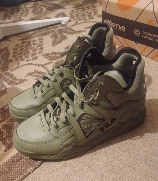 Sneakers Basketball Fila Cage Mid Burnt Olive Aproapr noi