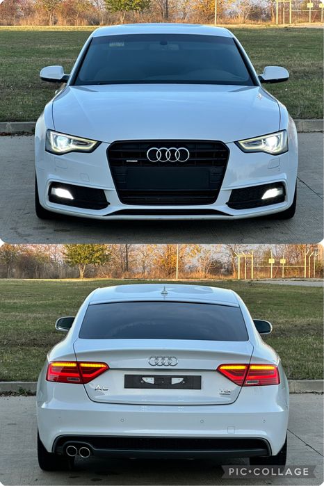 Audi A5 2.0tdi Quattro 4X4 Automat Pachet S-Line /Alb Perlat Alcantara