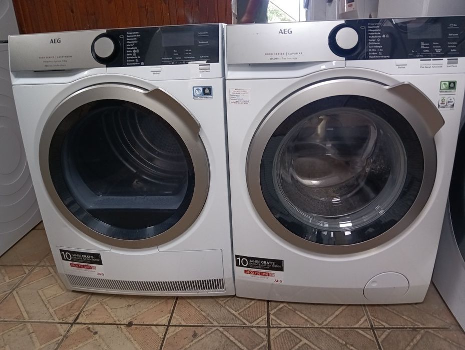 Комплект пералня и сушилня Aeg 9000 series 9кг A+++ 24 месеца гаранция