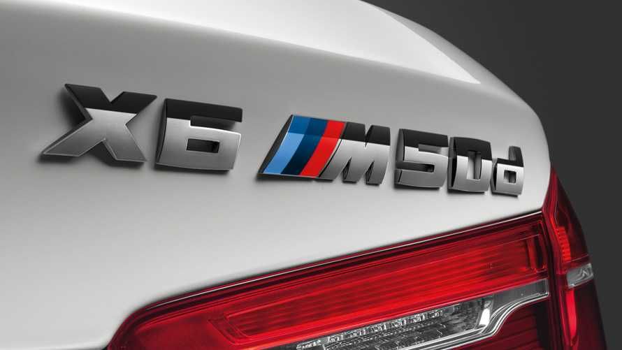 Emblema spate portbagaj BMW X5 M50d , X6 M50d, negru sau chrom