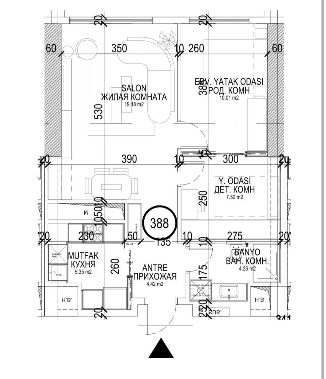 Срочно Продается Nest One 53м2 без ремонтом 20-этаж А блок