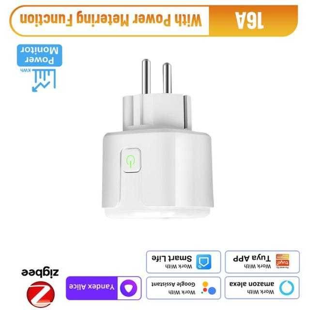 Умная розетка Zigbee , Tuya , Smart Life