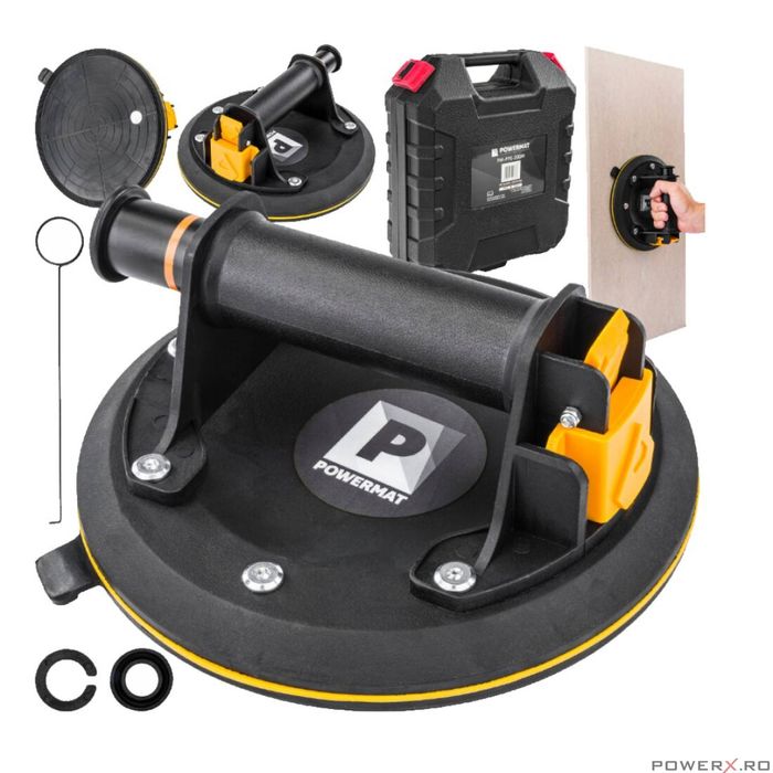 Ventuza pentru placi, diametru 200 mm capacitate 190 kg, Powermat