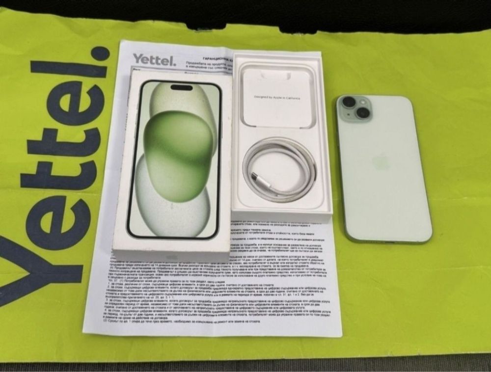 91% 128GB iPhone 15 Plus Гаранция Yettel 3г. 2026 Green / Зелен