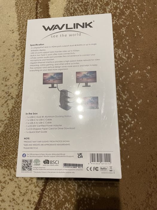 WAVLINK USB-C Dual 4K Universal Docking Station