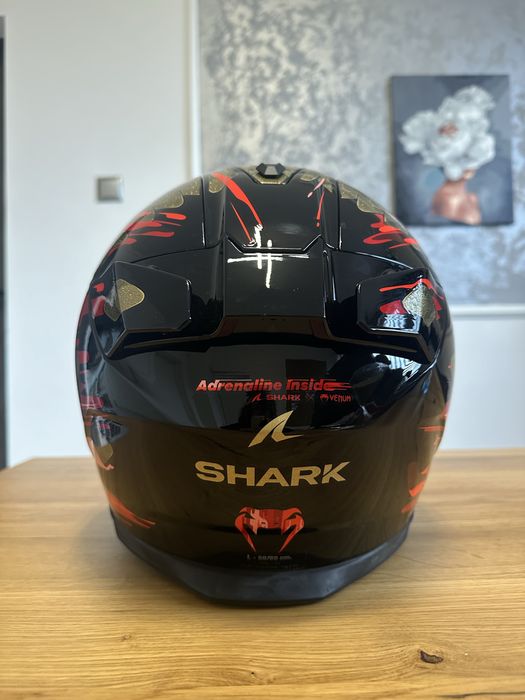 Каска Shark Skeal i3 Jet Ven Black Red Gold