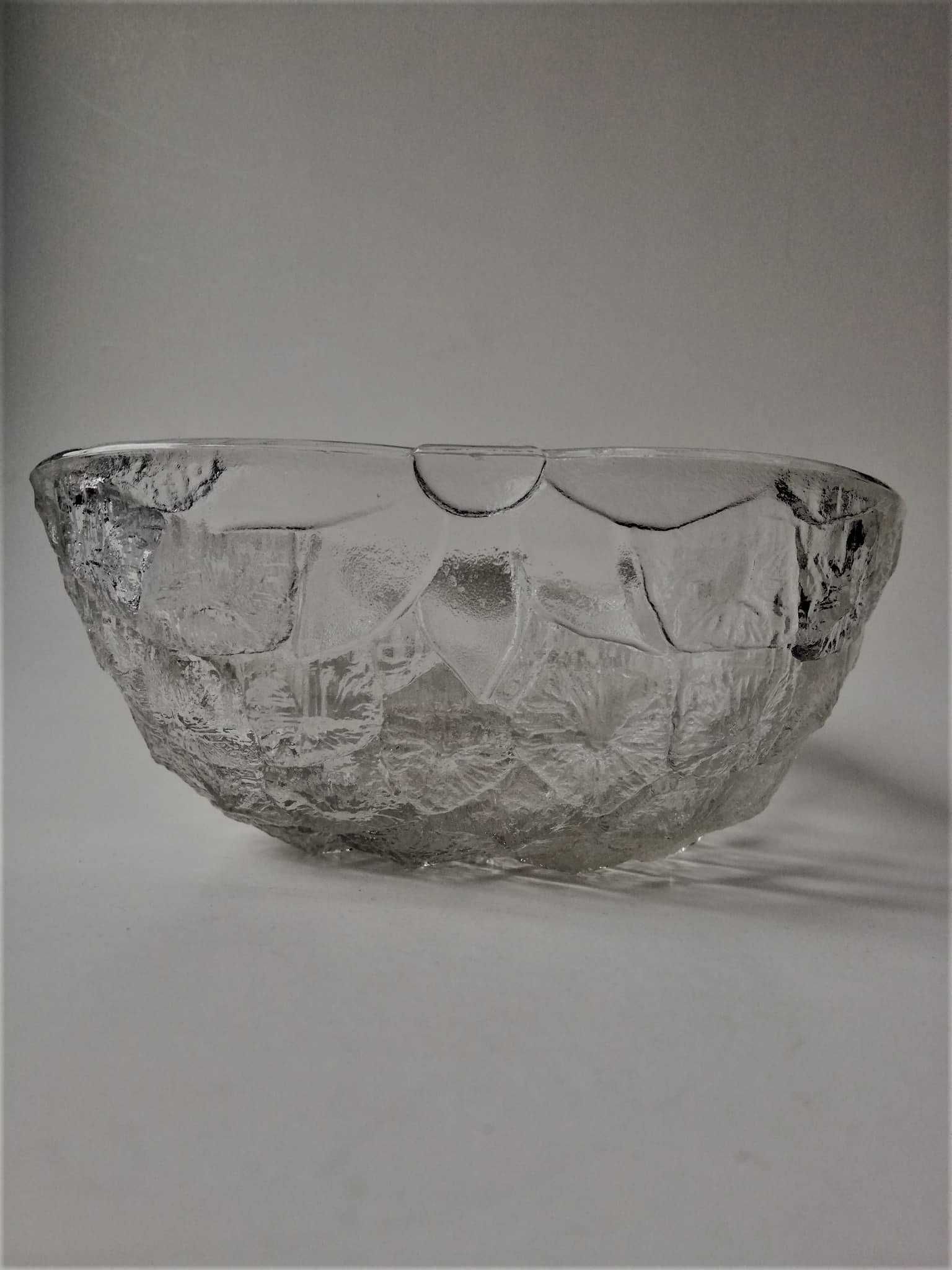 Mid Century 70`Italian Glass Pineapple Dessert/Salad Bowl - Vintage W.