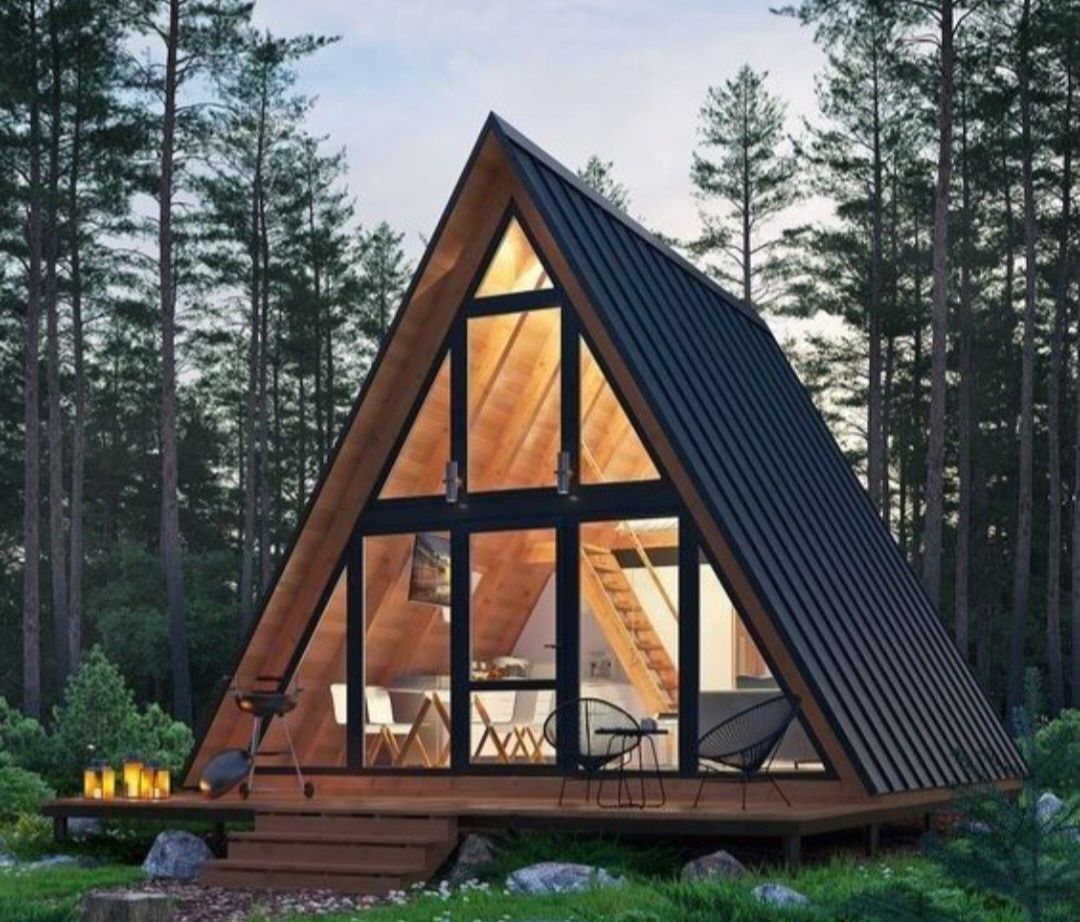 Vând cabane tip A frame