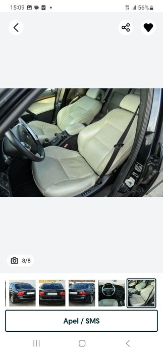 Saab 9-5 Aero /2.3 turbo /280cp/ trapă / piele bej/ ventilație