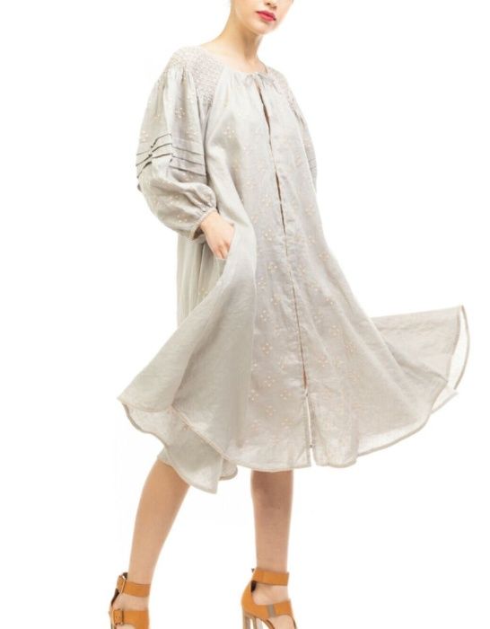 RRP €385 INNIKA CHOO ленена рокля с бродерии чисто нова с етикети